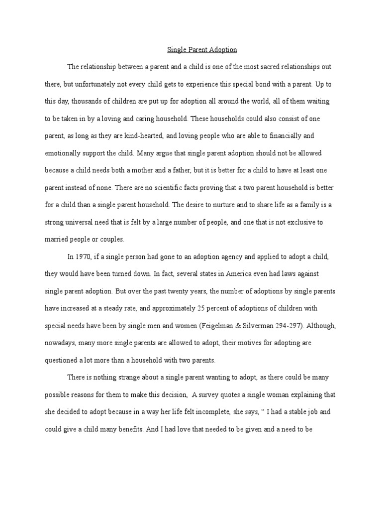 Thesis statement for single mothers thesis statement examples